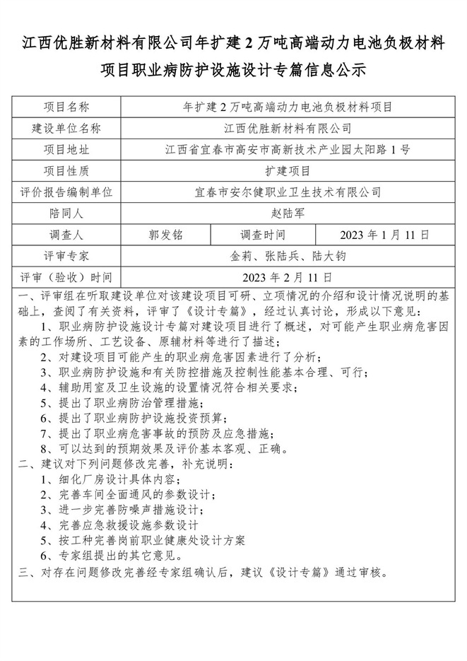 江西優(yōu)勝新材料有限公司年擴(kuò)建2萬噸高端動力電池負(fù)極材料項目職業(yè)病防護(hù)設(shè)施設(shè)計專篇信息公示.jpg